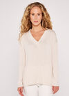 Soft Vneck Top, Stone, large