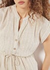 Stripe Woven Palazzo Jumpsuit, Stone, large