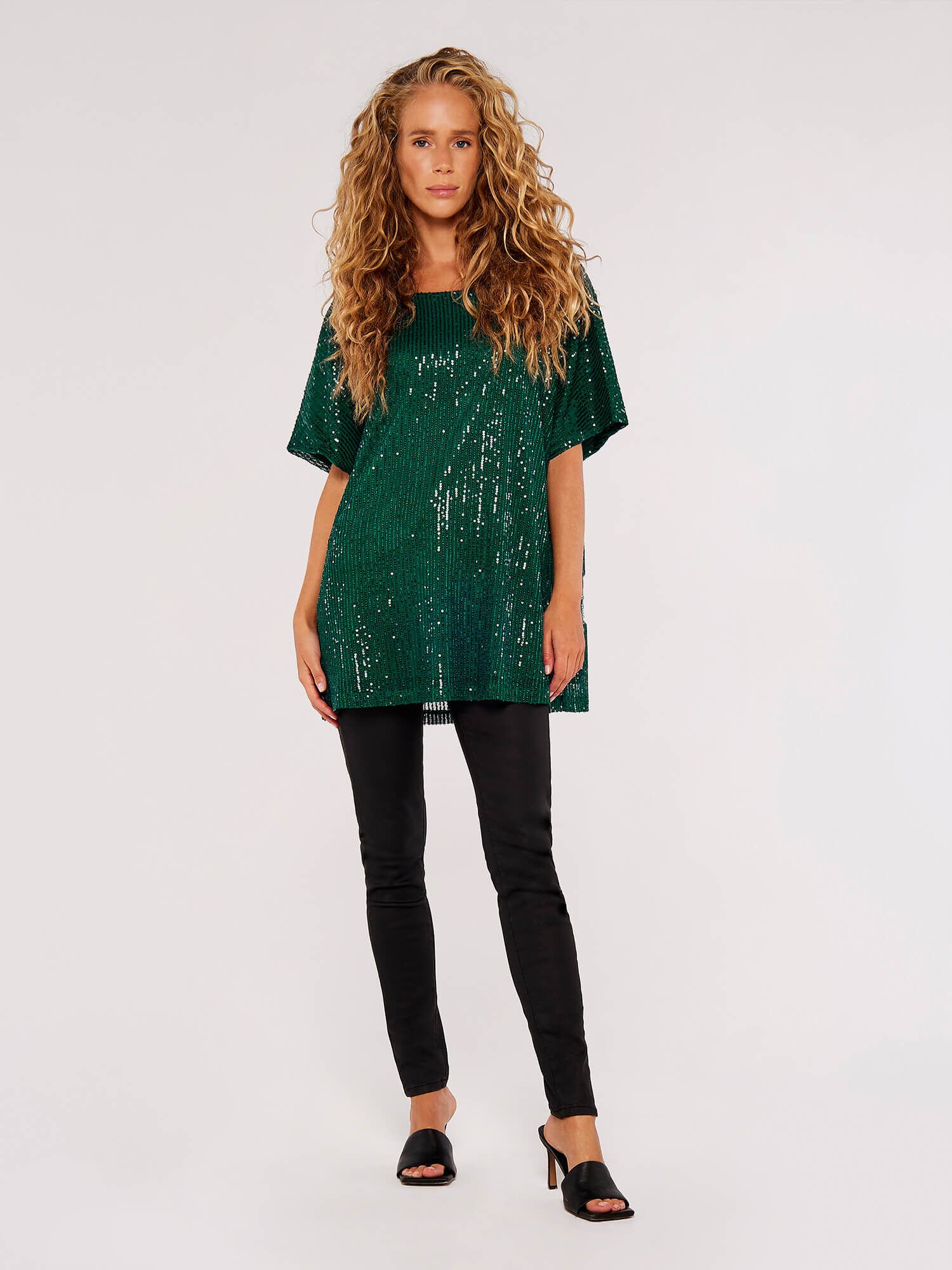Sequin oversized shop t shirt dress
