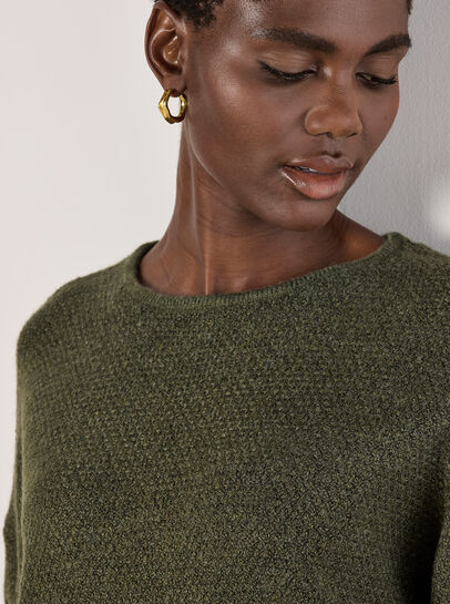 Waffle Knit Batwing Jumper