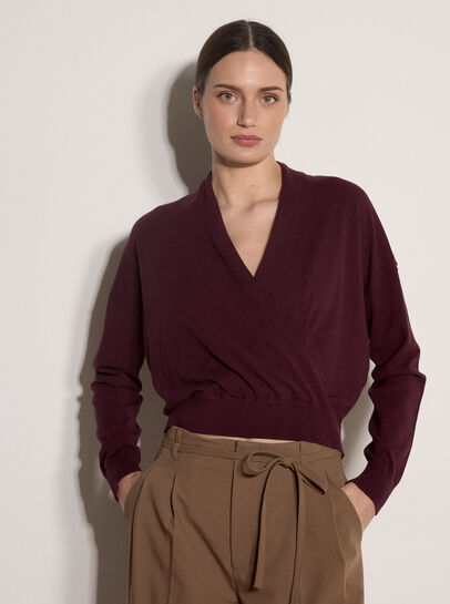 Soft Fine Knit Wrap Jumper