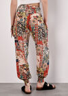 Patchwork Floral Woven Joggers, Orange, large