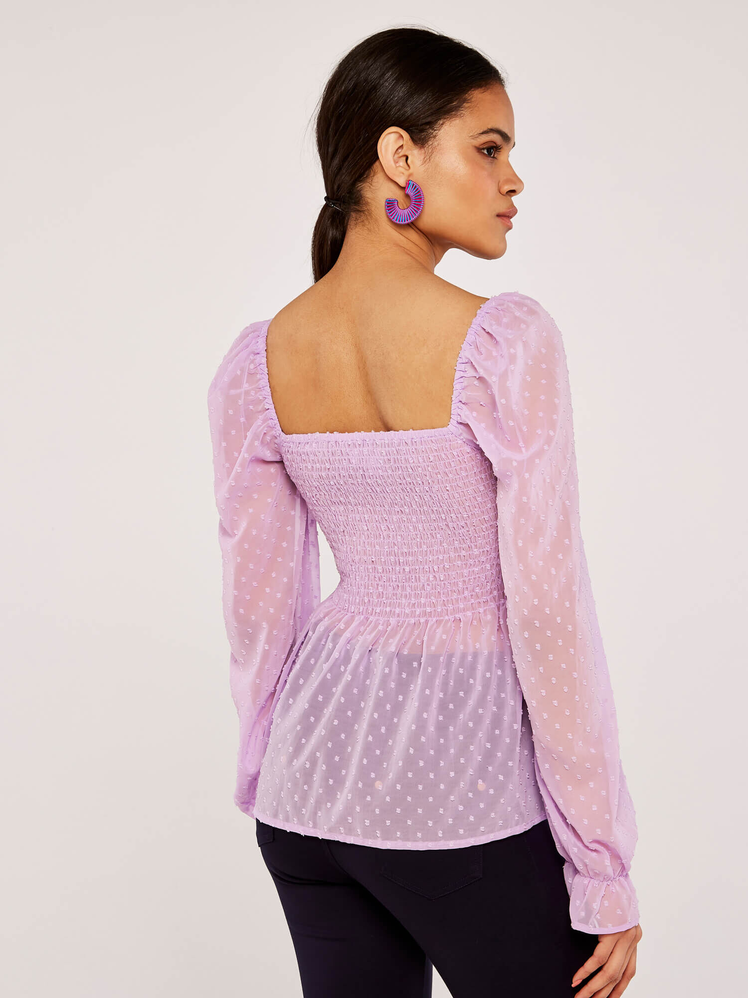 ruffle smock top