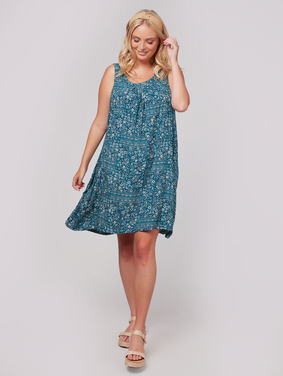 Ditsy Mix 2pkt Bakery Dress+, Green, large