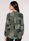 Ikat patchwork Blouse, Green, large