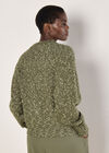 Flecked Knit Chunky Jumper, Khaki, large