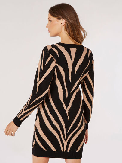 Zebra Jumper Mini Dress
