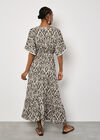 Ikat Swirl Shimmer Maxi Dress, Khaki, large