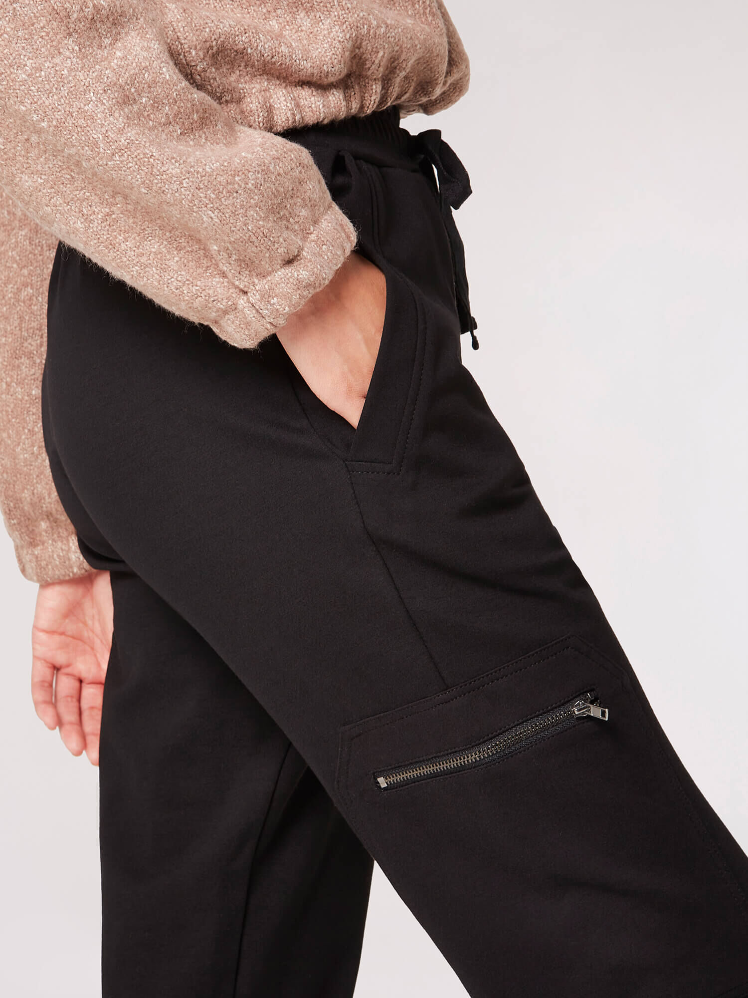 Slim Leg Cargo Joggers Apricot Clothing