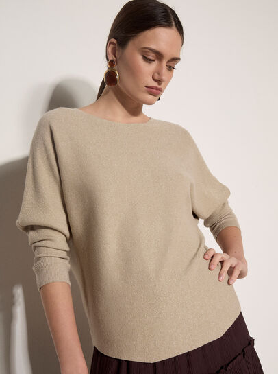 Metallic Ribbed Knit Jumper