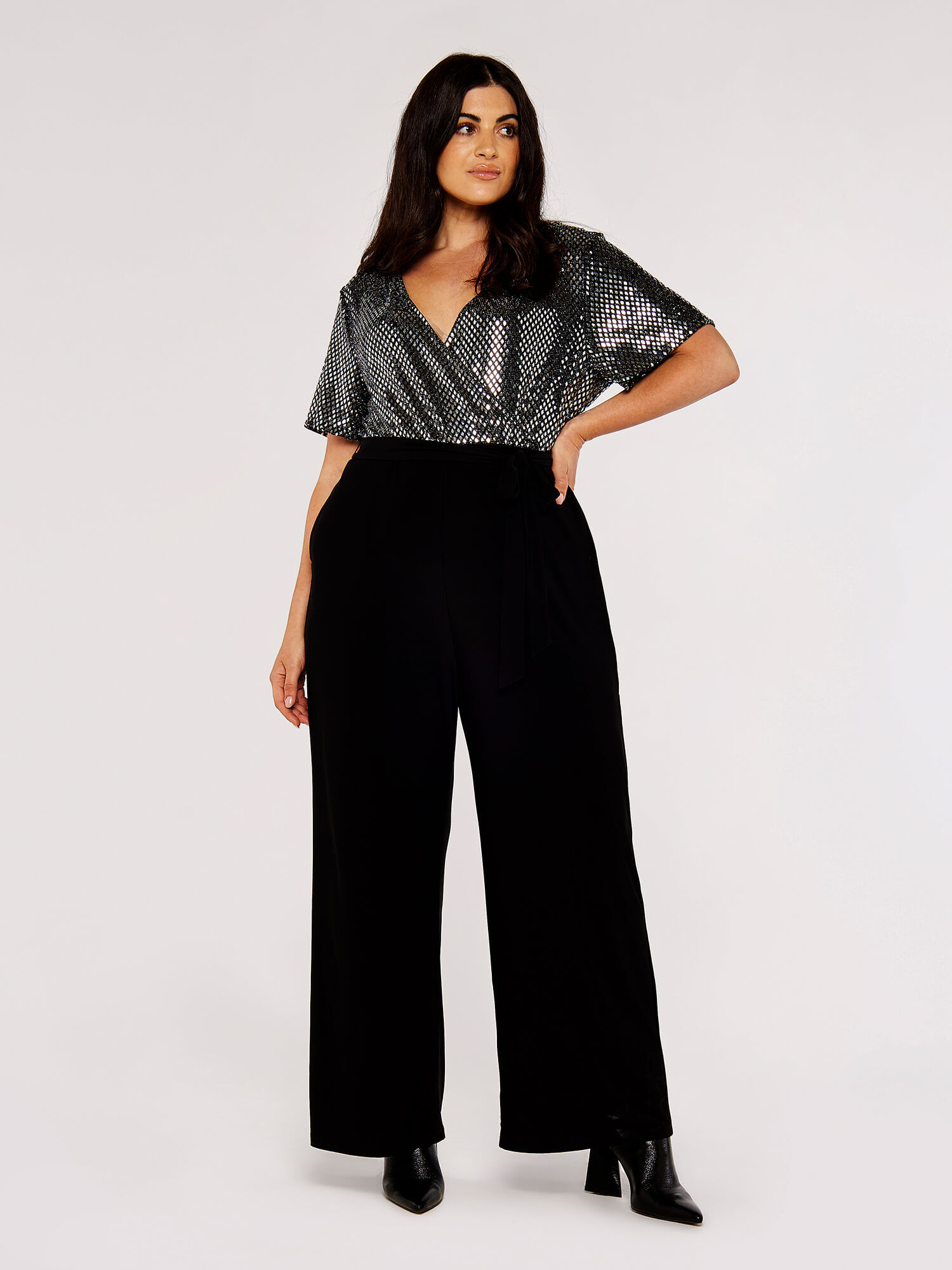 Curve Sequin Jumpsuit