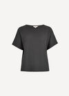 Waffle Knit Oversized T-Shirt, Dark Grey/Charcoal, large