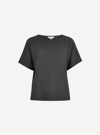 Waffle Knit Oversized T-Shirt