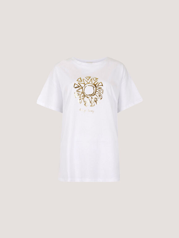 Always Sunny Gold Foil T-Shirt, Gold, large