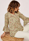 Cherry Blossom Ruffle Top, Mint, large