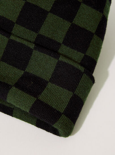 Checkered Beanie Hat