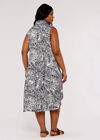 Curve Leaf High-Low Dress, Navy, large
