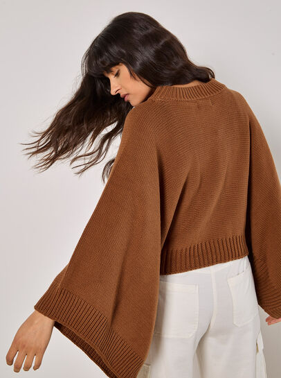 Mock Neck Cape Jumper