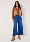 Ruffle Neck Textured Blouse, Rust, large