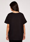 Glam Iridescent Lips T-Shirt, Black, large