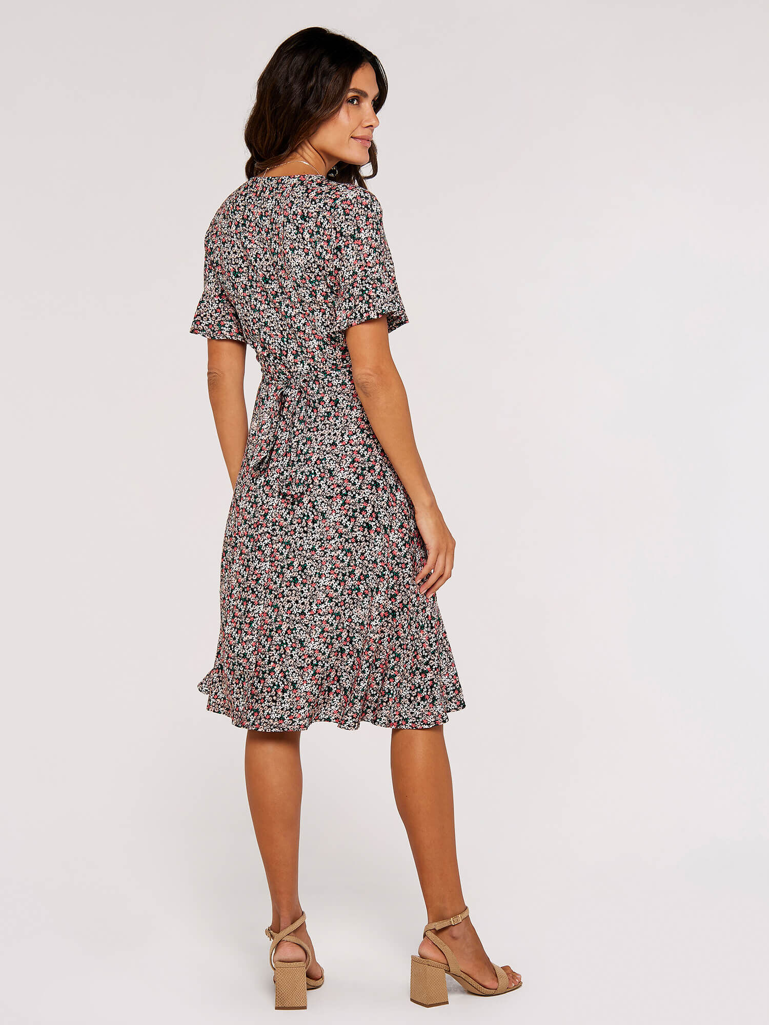 Ruffle wrap mini dress new arrivals