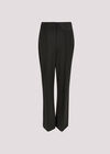 Ponte Seam Detail Straight Leg Trousers, Black, large