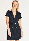 Double Breasted Dress, Navy, large