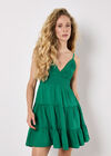 Bow Back Crochet Cami Mini Dress, Green, large