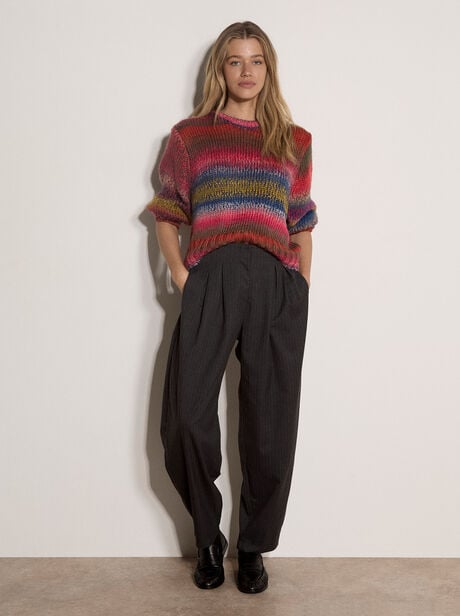 Chunky Knit Tonal Stripe Jumper