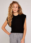 Knitted Vest, Black, large