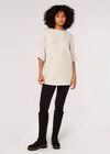 Waffle Knit Batwing Top , Stone, large