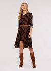 Zebra Oversized Dress, Brown, large
