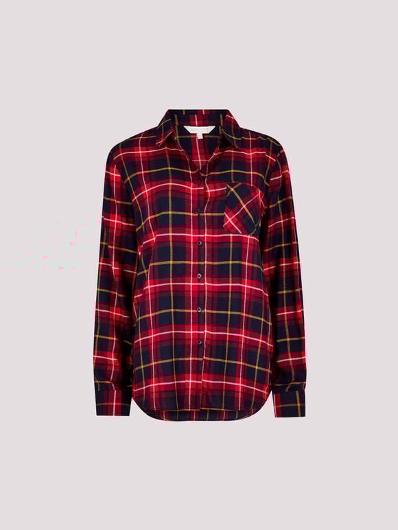 Classic Check Shirt, Red, large