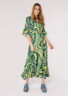 Retro Swirl Maxi Dress, Green, large