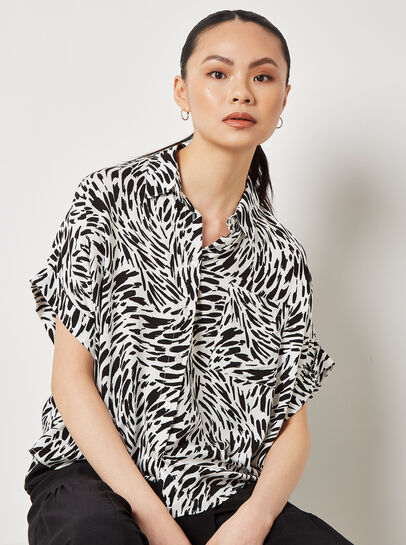 Brushstroke Print Shirt