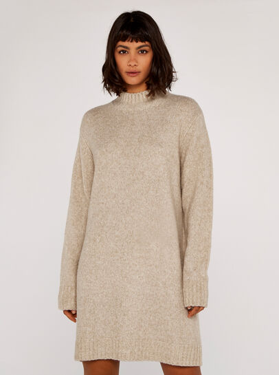 High Neck Chunky Knitted Dress