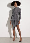 Glitter Mini Dress, Silver, large