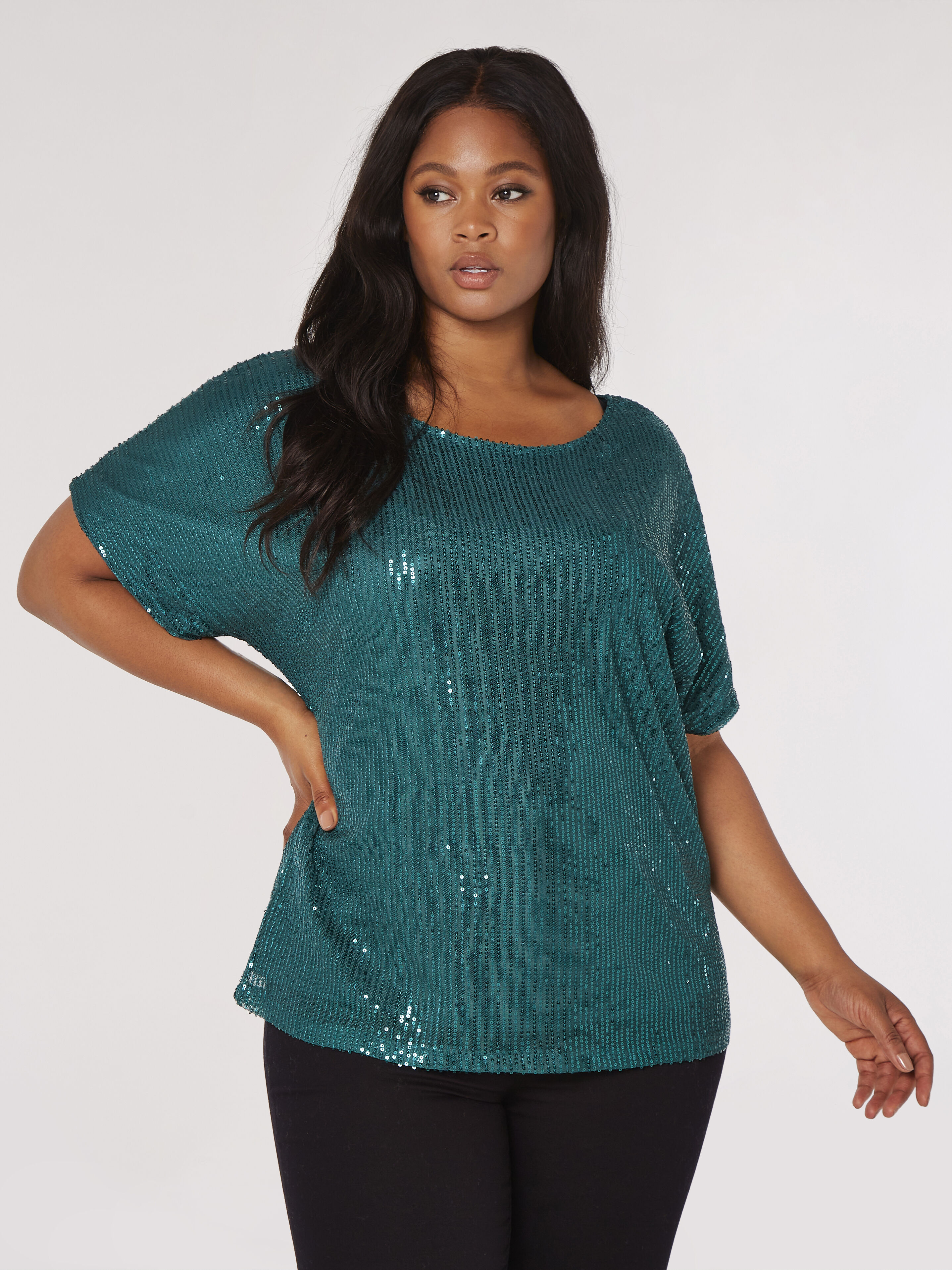 Next green sequin top discount