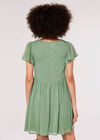 Skater Mini Dress, Green, large