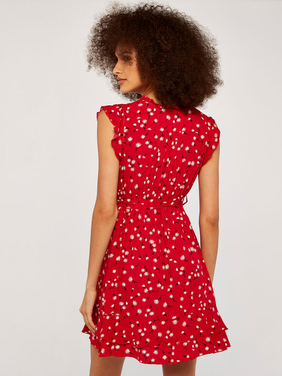 Scattered Daisy Ditsy Dress, Red, large