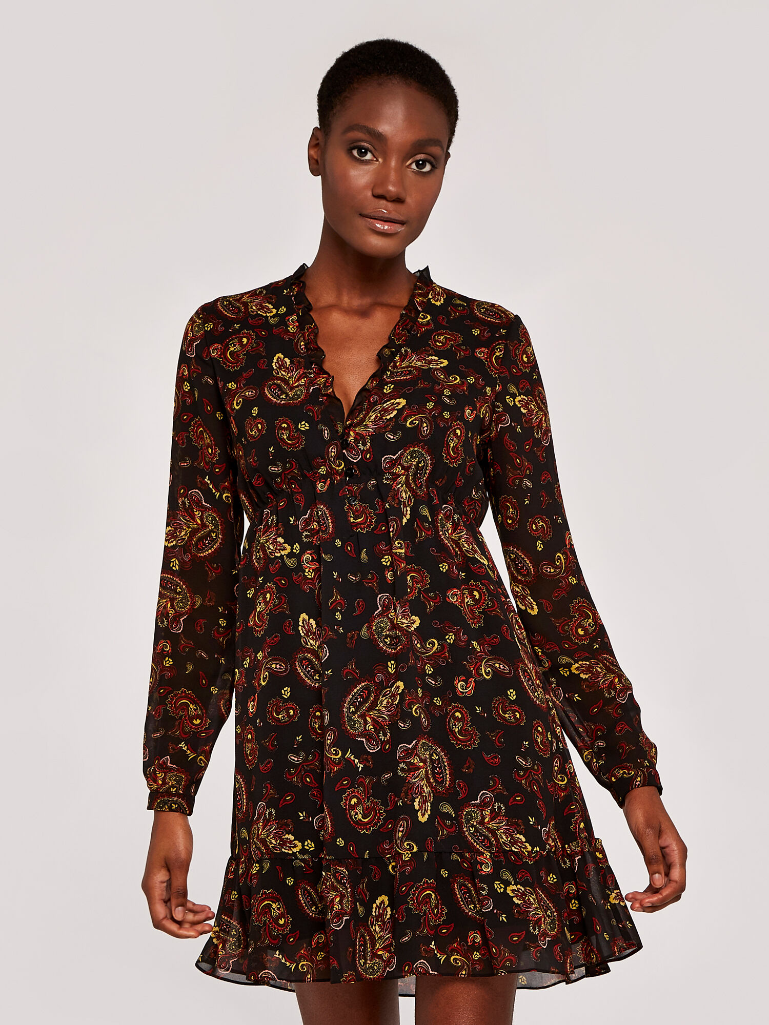 Long sleeve paisley dress online