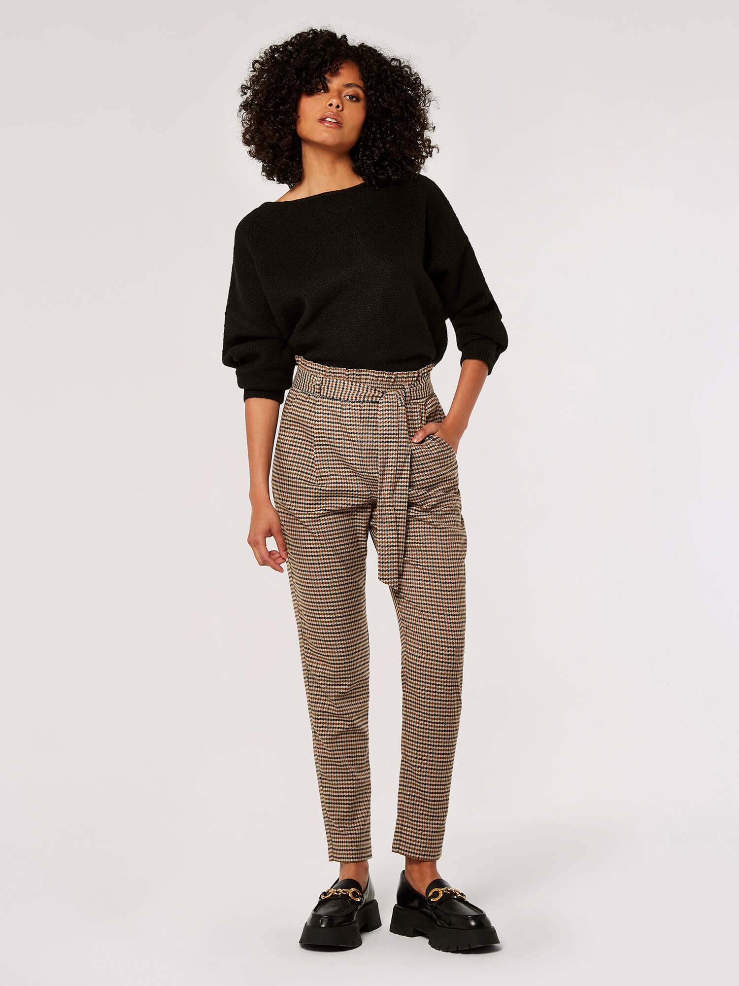 Paperbag online trousers checked