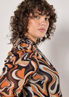 Curve Retro Hearts Mesh Top, Rust, large