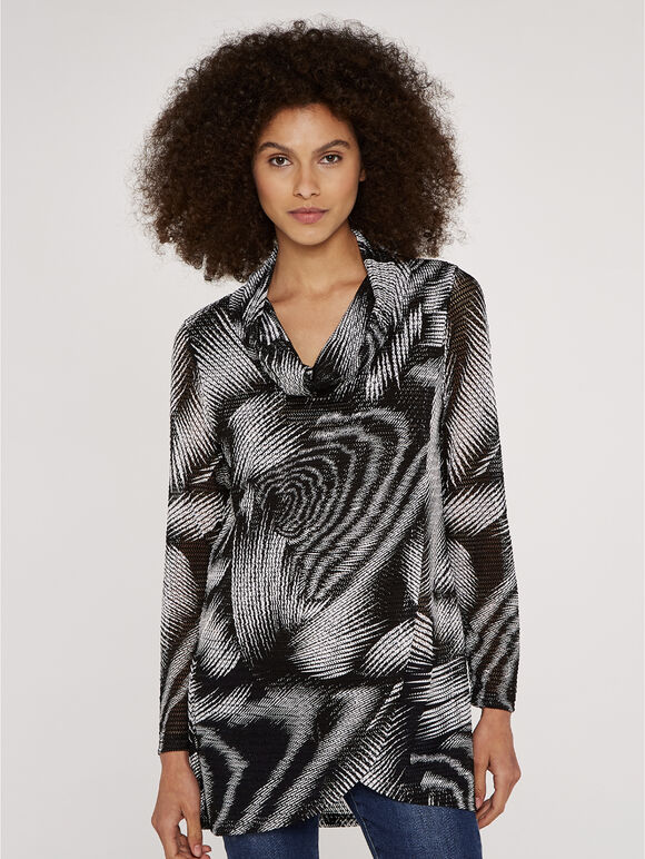 Abstract Mesh Top, Black, large
