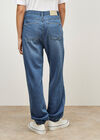 Lia Mid-Wash Denim Joggers, Blue, large