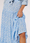 Floral Crepe Tiered Maxi, Blue, large