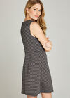Mini Chevron Wrap Skirt Dress, Navy, large
