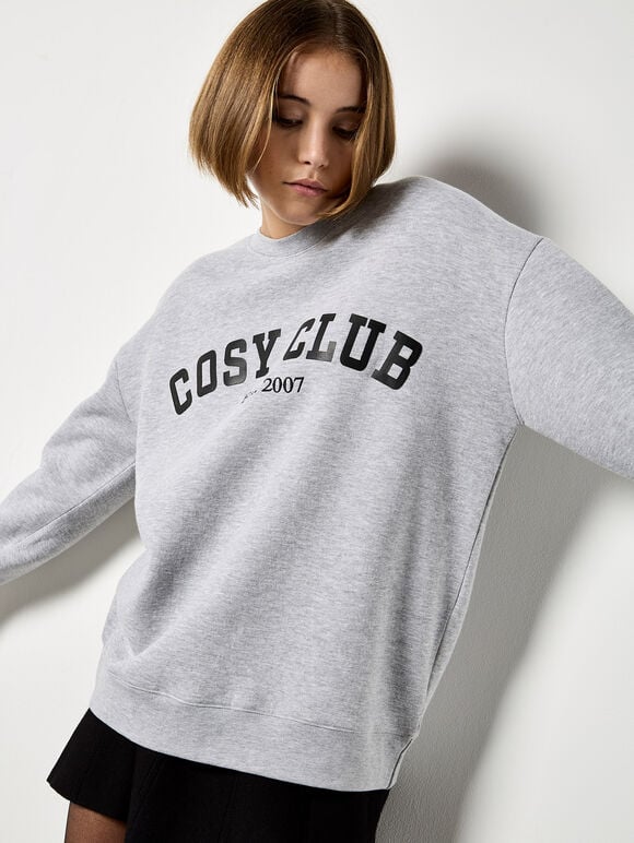 Cosy Club Sweatshirt, Grey, large