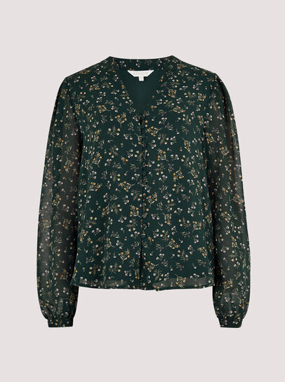 Ditsy Floral Chiffon Blouse
