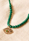 Emerald Semi-Precious Necklace, Green, large